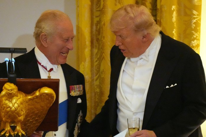 Umorul Regelui Charles la cina cu Trump: „Fără noi, ați vorbi franceză” / „Am încercat să remodelăm Casa Albă în 1814”